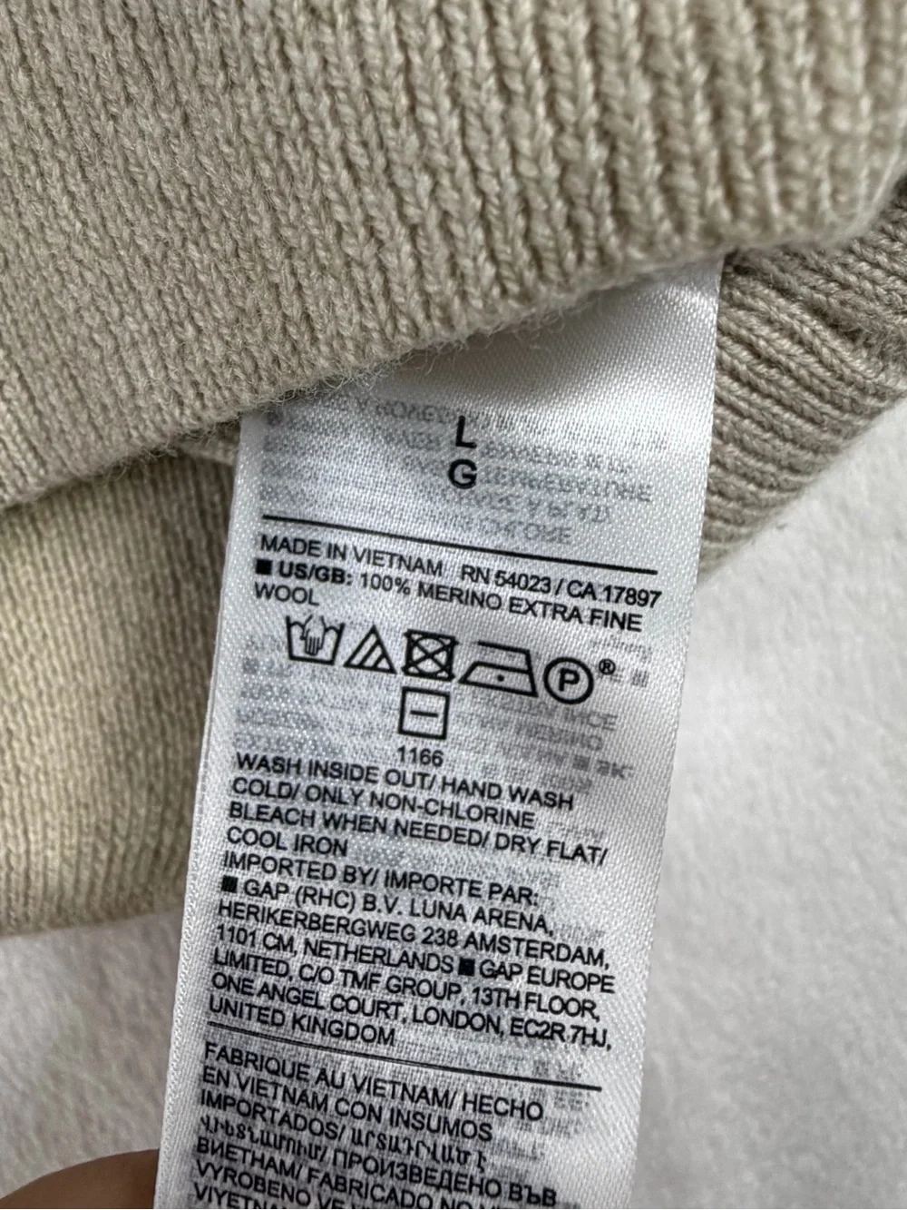 Banana Republic Men's Extra Fine Merino Wool Crewneck Sweater in Light Taupe